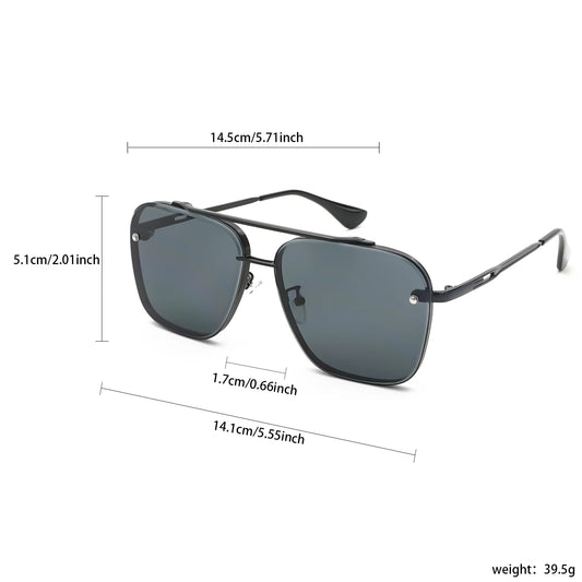 Metal Punk Big Frame Sunglasses for Men Women Cool Driving Glasses Brand Design Square Sun Glasses Goggles UV400 Eyewear